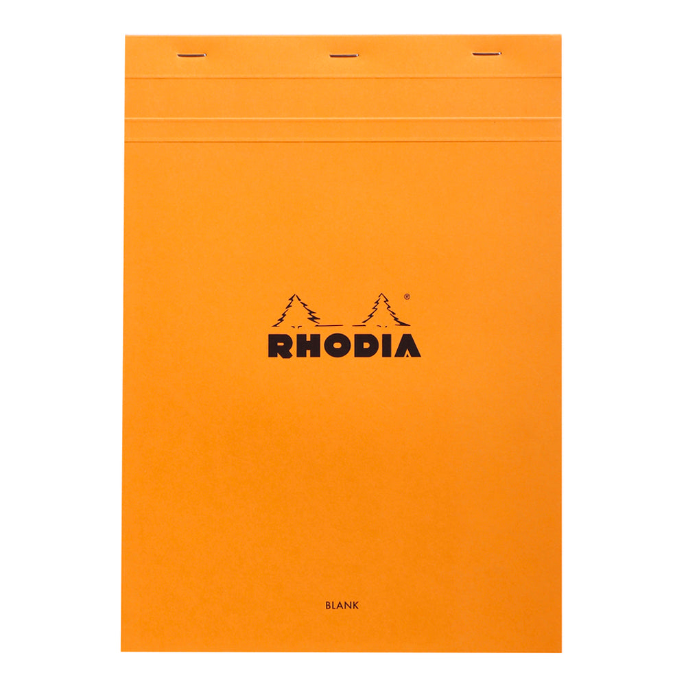 Rhodia No. 18 Top Stapled Notepad A4 Blank Orange