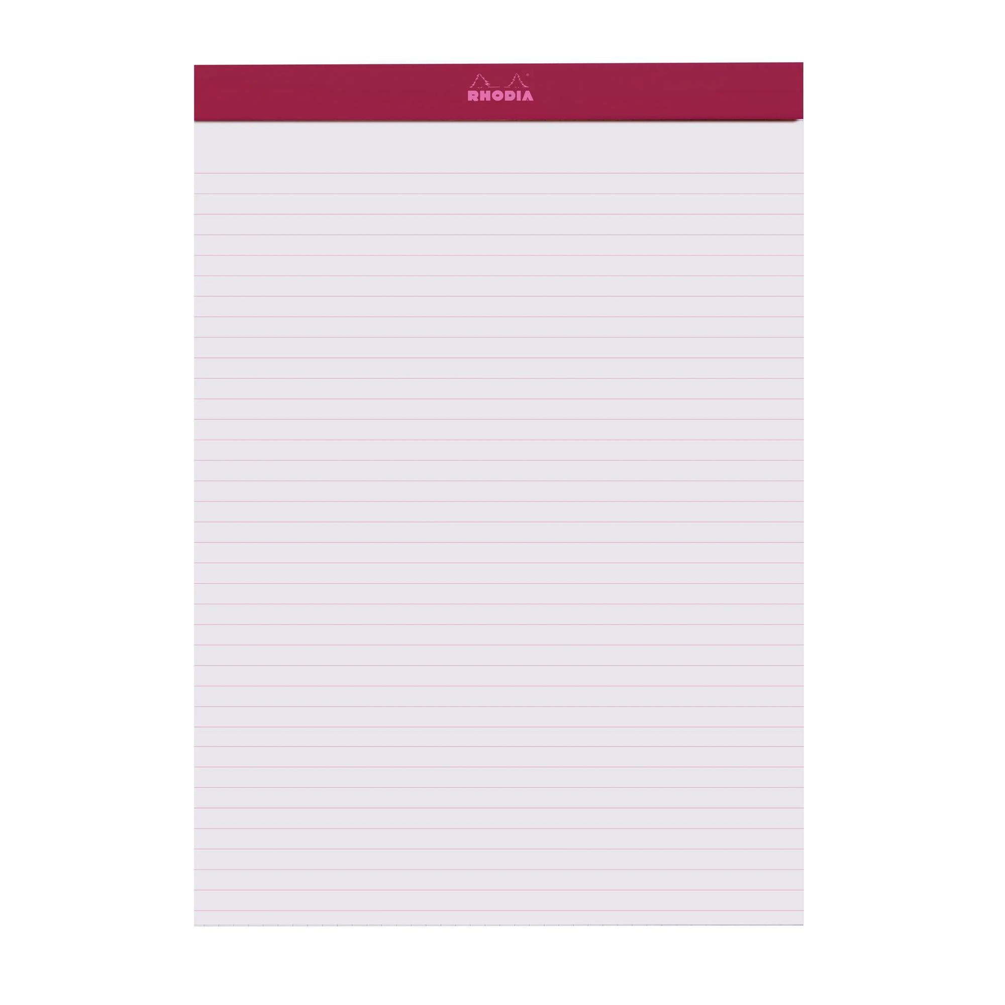Rhodia No. 18 Top Stapled Notepad A4 Lined Plum