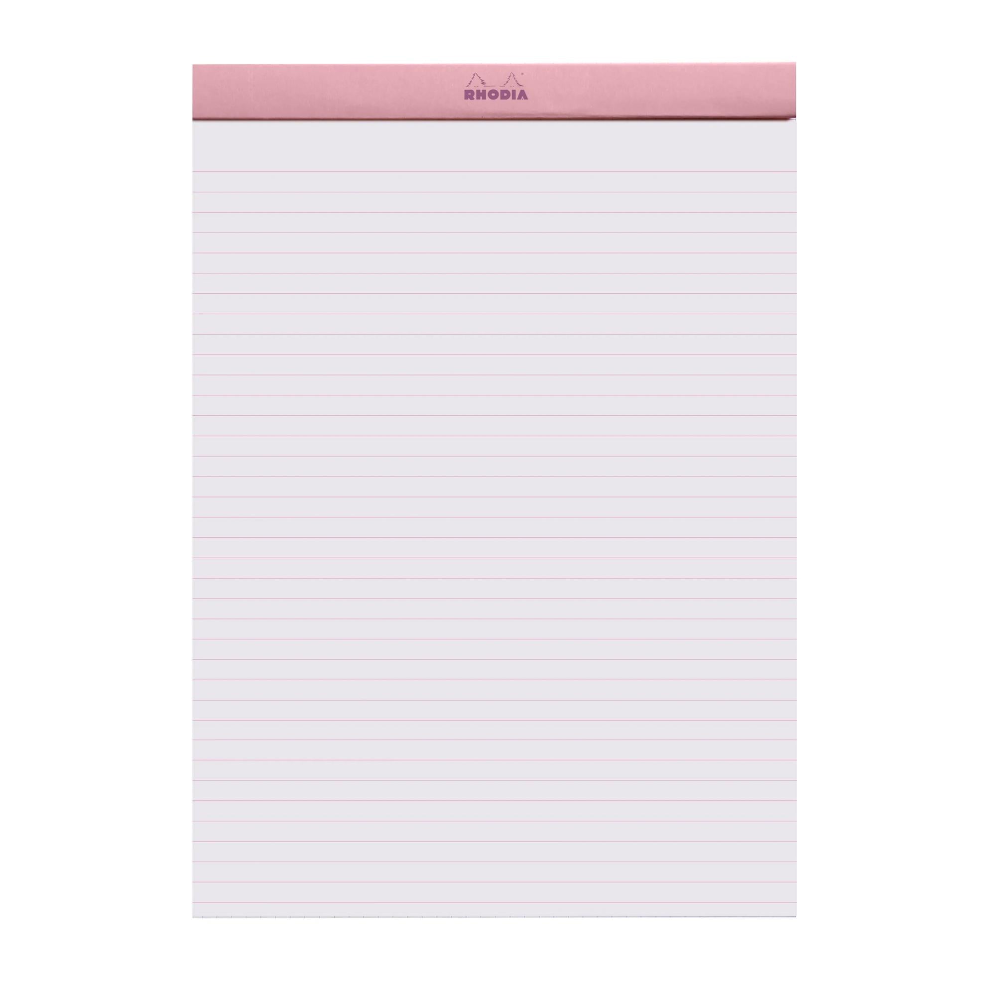 Rhodia No. 18 Top Stapled Notepad A4 Lined Rose