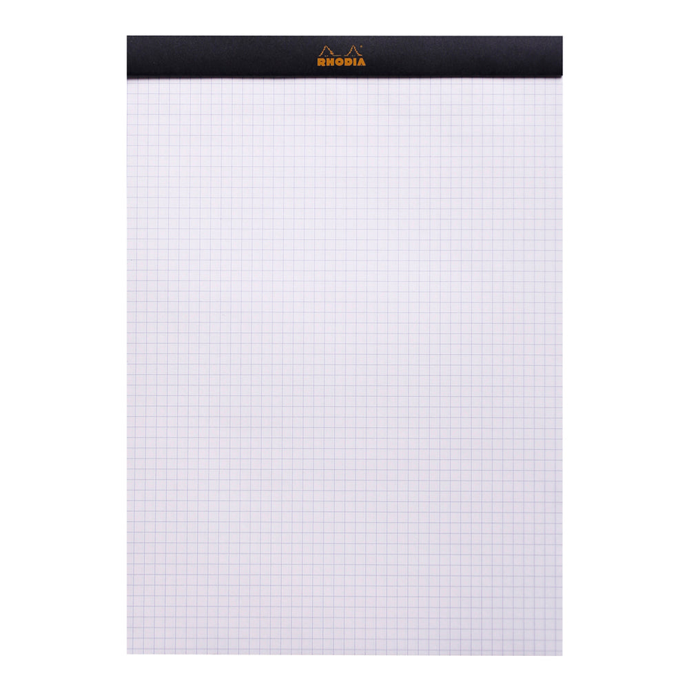 Rhodia No. 18 Top Stapled Notepad A4 Grid Black