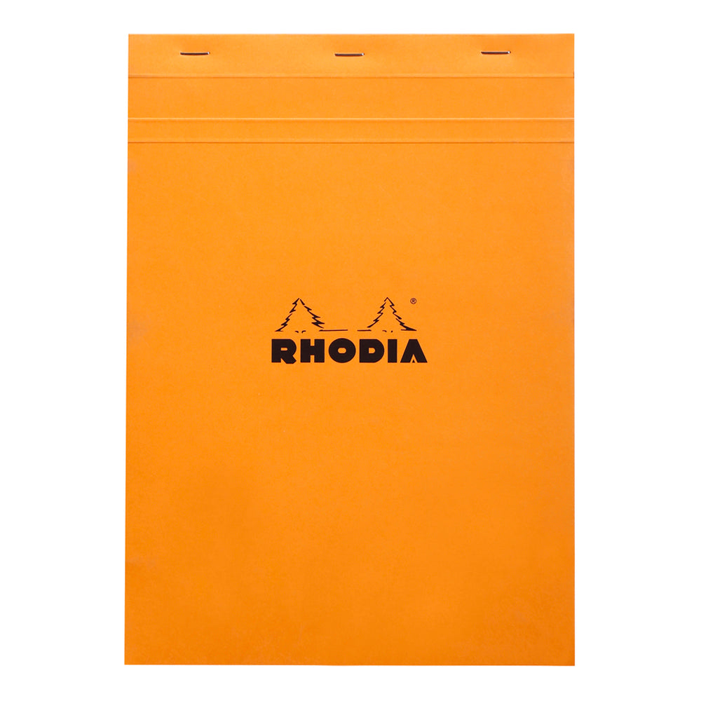 Rhodia No. 18 Top Stapled Notepad A4 Grid Orange