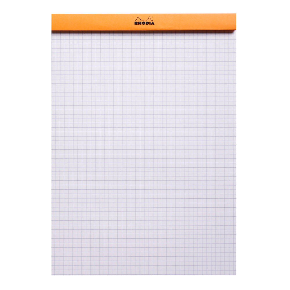 Rhodia No. 18 Top Stapled Notepad A4 Grid Orange