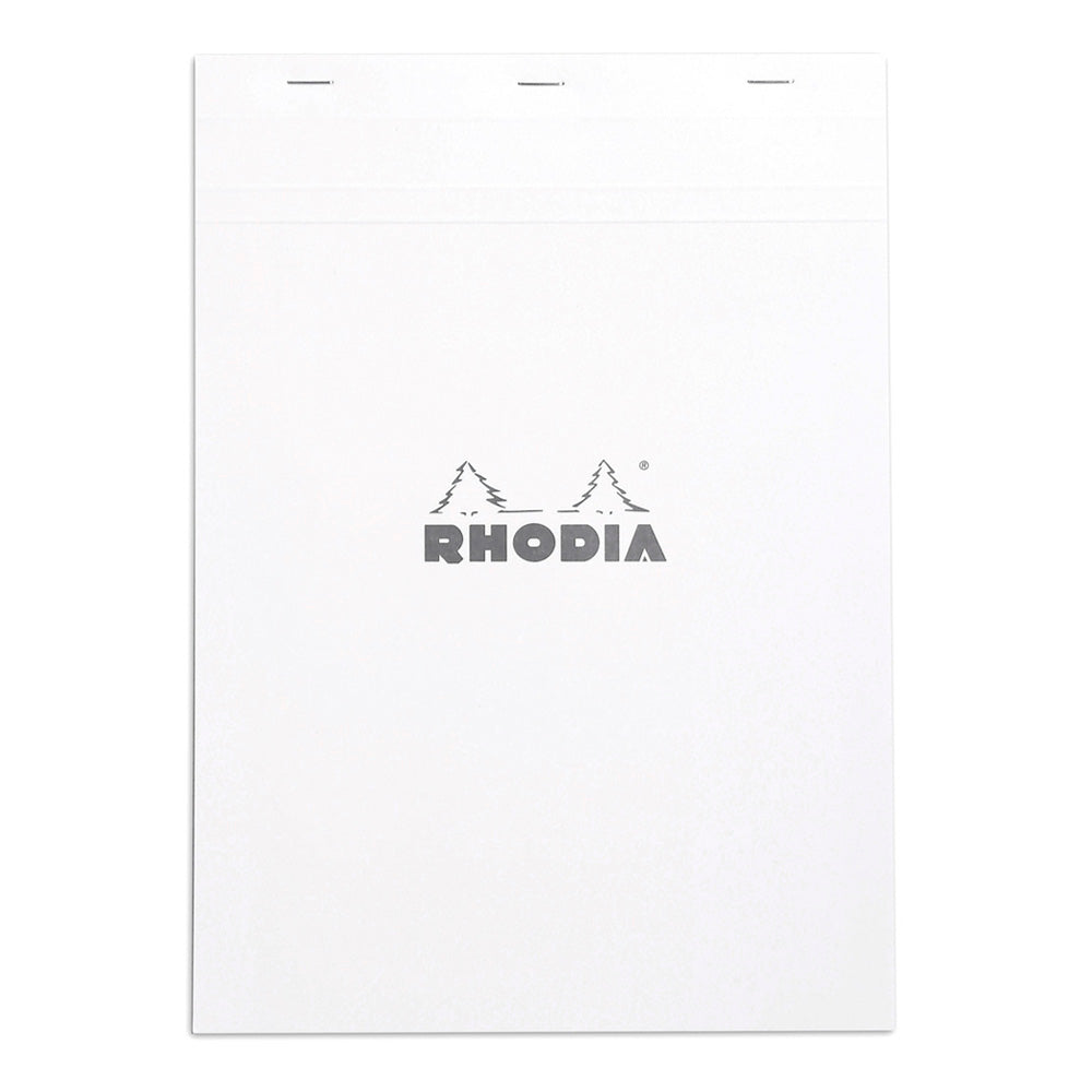 Rhodia No. 18 Top Stapled Notepad A4 Grid White