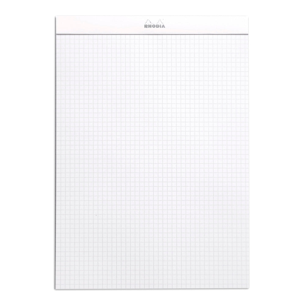 Rhodia No. 18 Top Stapled Notepad A4 Grid White