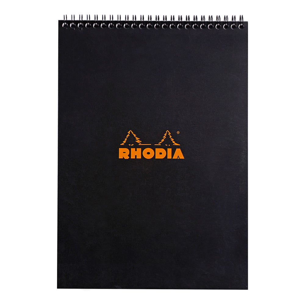 Rhodia Wirebound Notepad A4 Grid Black