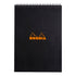 Rhodia Wirebound Notepad A4 Grid Black