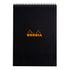 Rhodia Wirebound Notepad A4 Lined Black