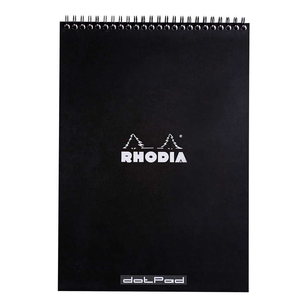 Rhodia Wirebound Notepad A4 Dot Grid Black