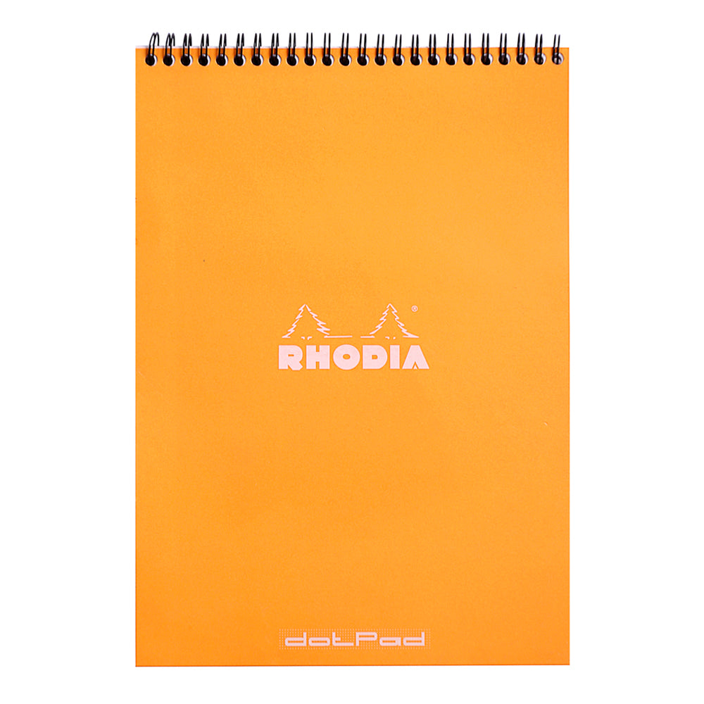 Rhodia Wirebound Notepad A4 Dot Grid Orange