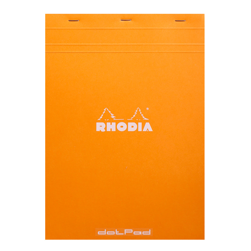 Rhodia No. 18 Top Stapled Notepad A4 Dot Grid Orange