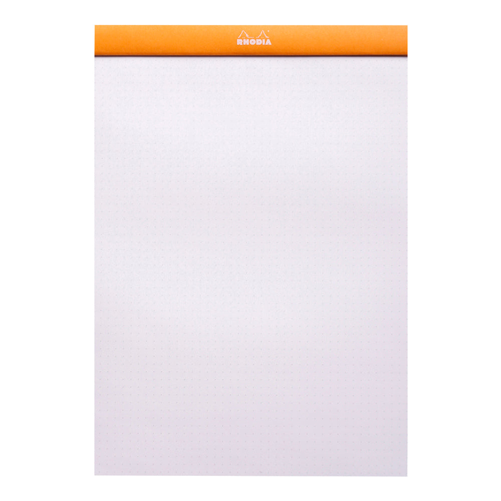 Rhodia No. 18 Top Stapled Notepad A4 Dot Grid Orange