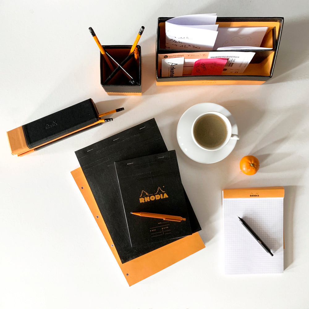 Rhodia No. 18 Top Stapled Notepad A4 Lined Black