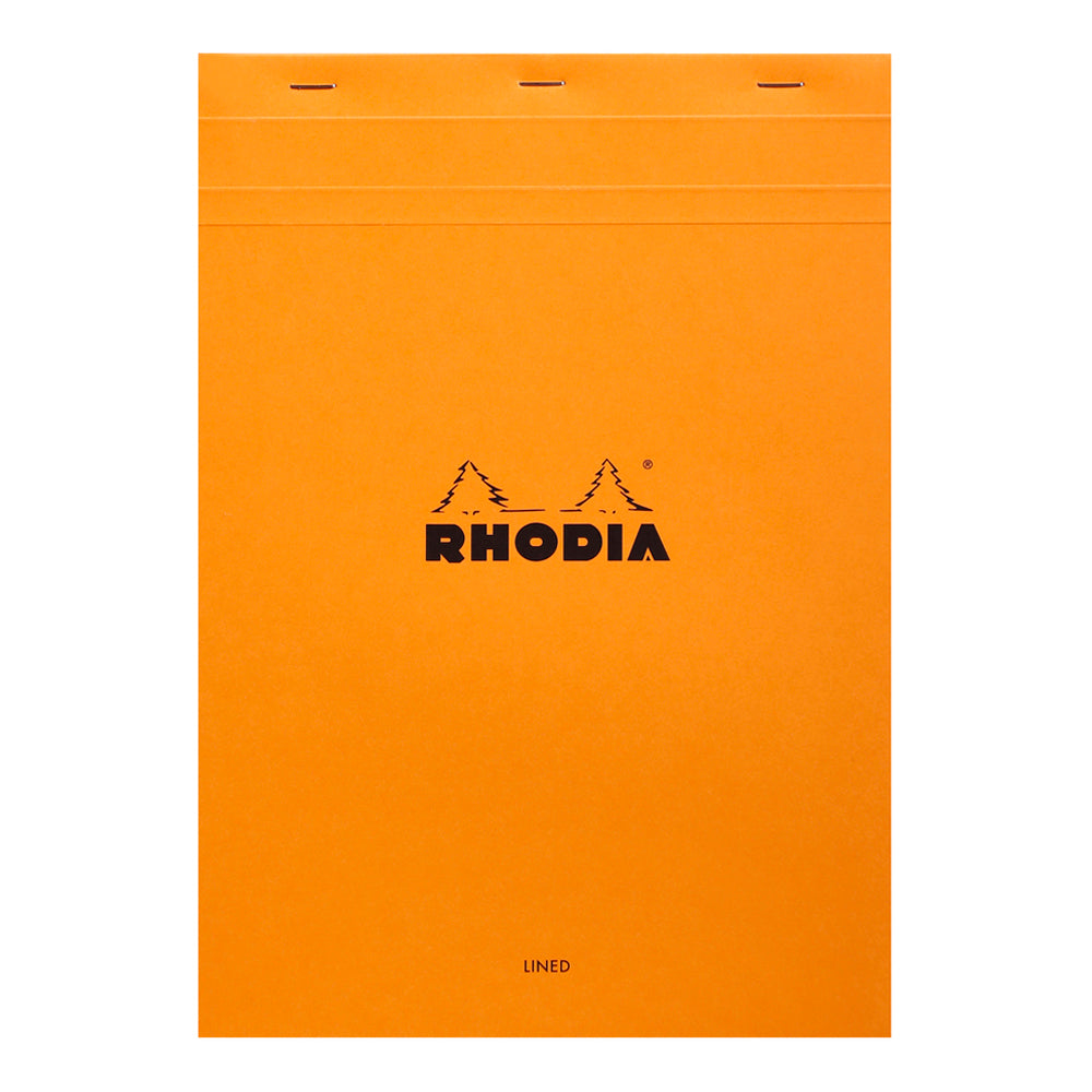 Rhodia No. 18 Top Stapled Notepad A4 Lined Orange