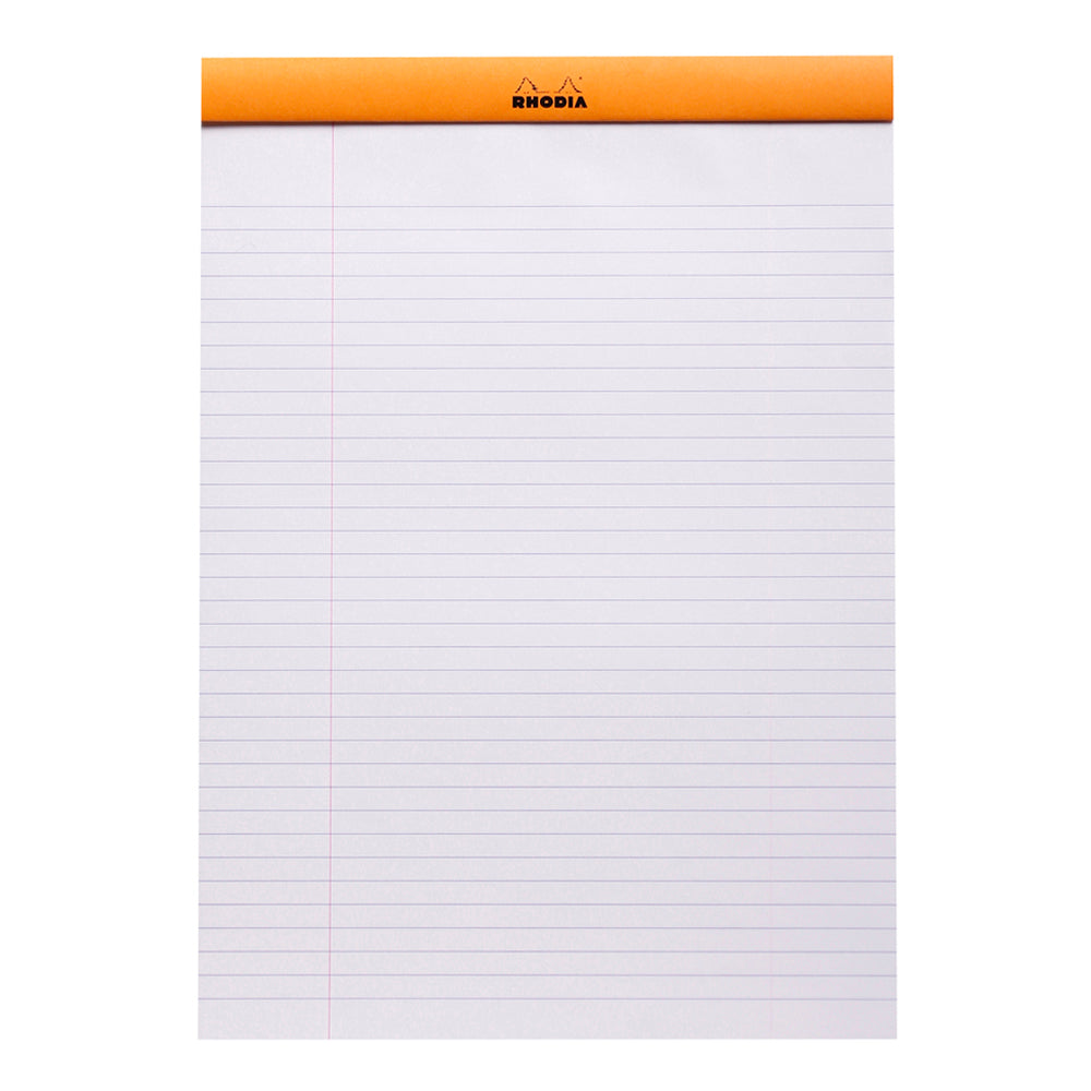 Rhodia No. 18 Top Stapled Notepad A4 Lined Orange