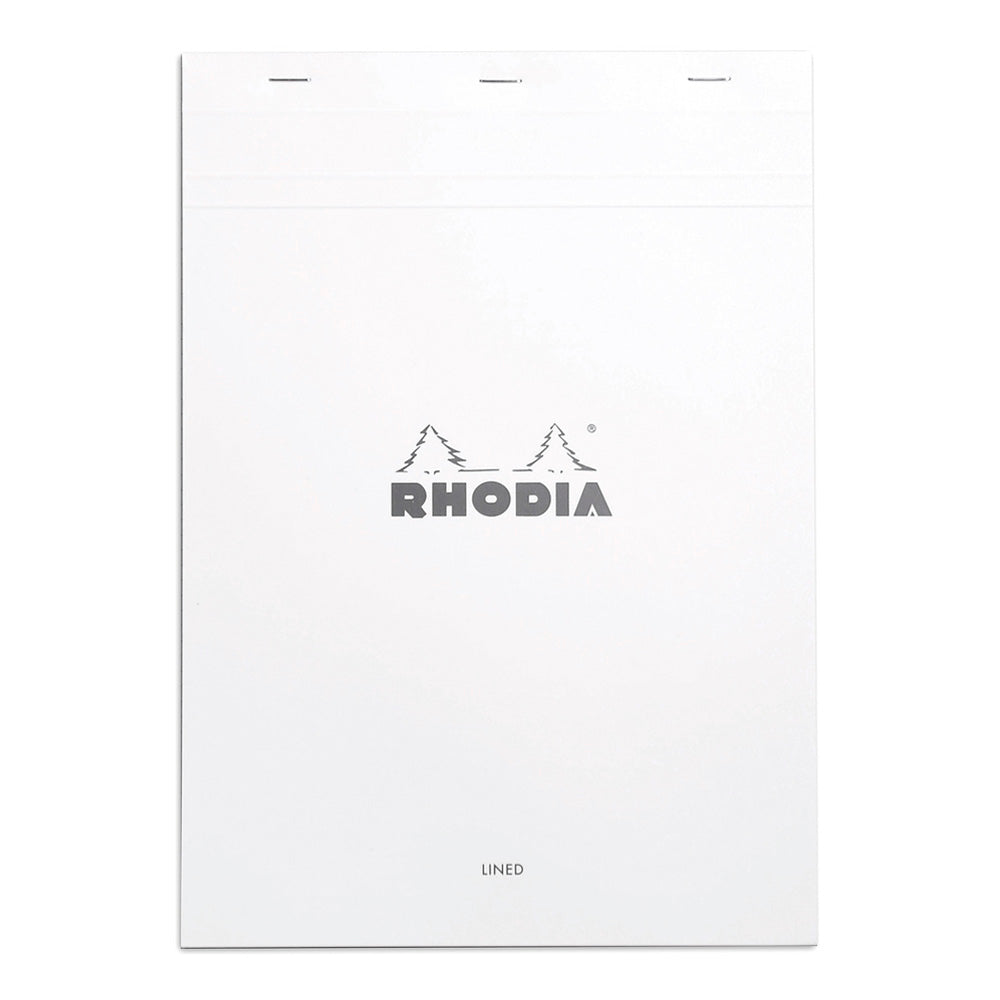 Rhodia No. 18 Top Stapled Notepad A4 Lined White