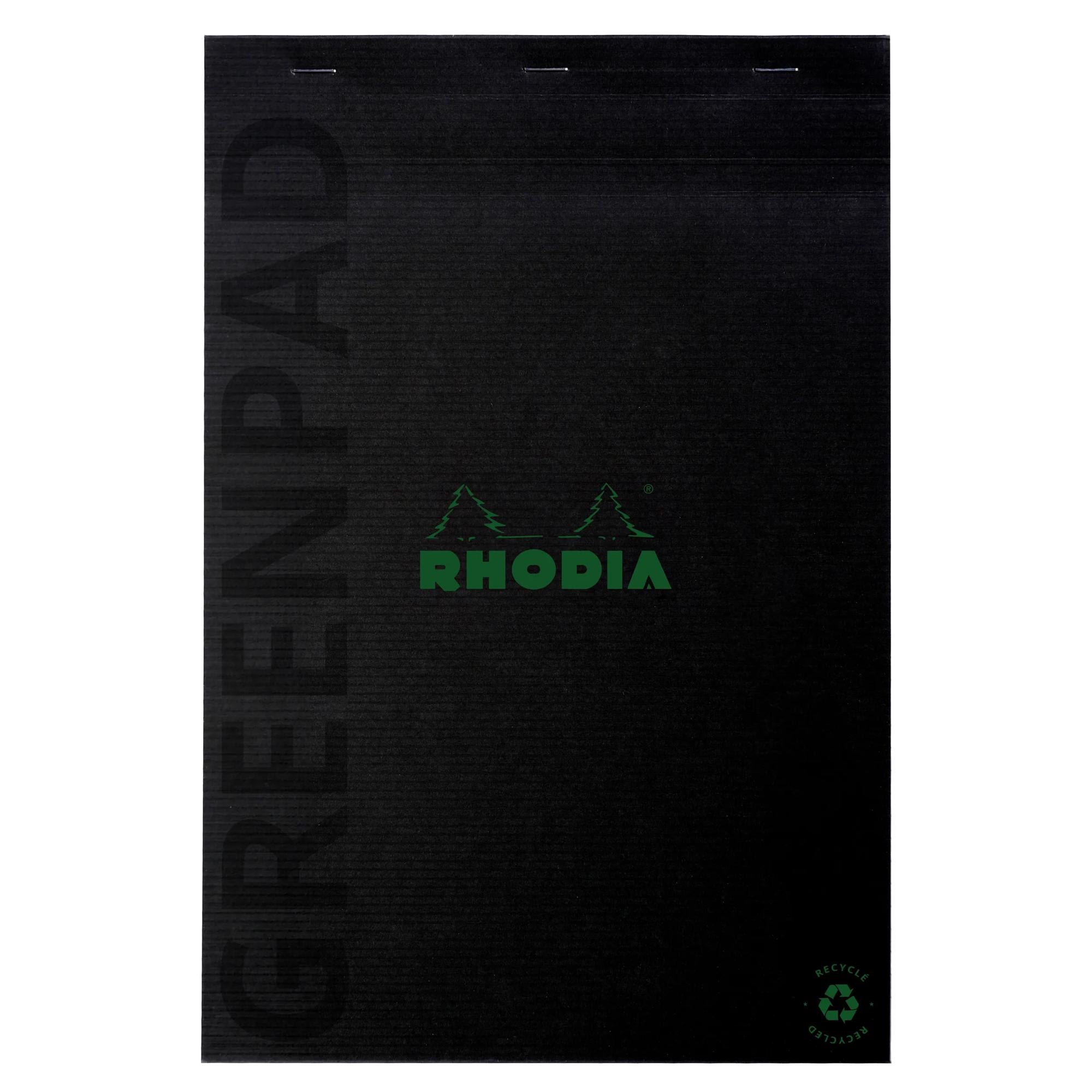 Rhodia Greenactive No. 18 Top Stapled Greenpad 100% Recycled A4 Lined