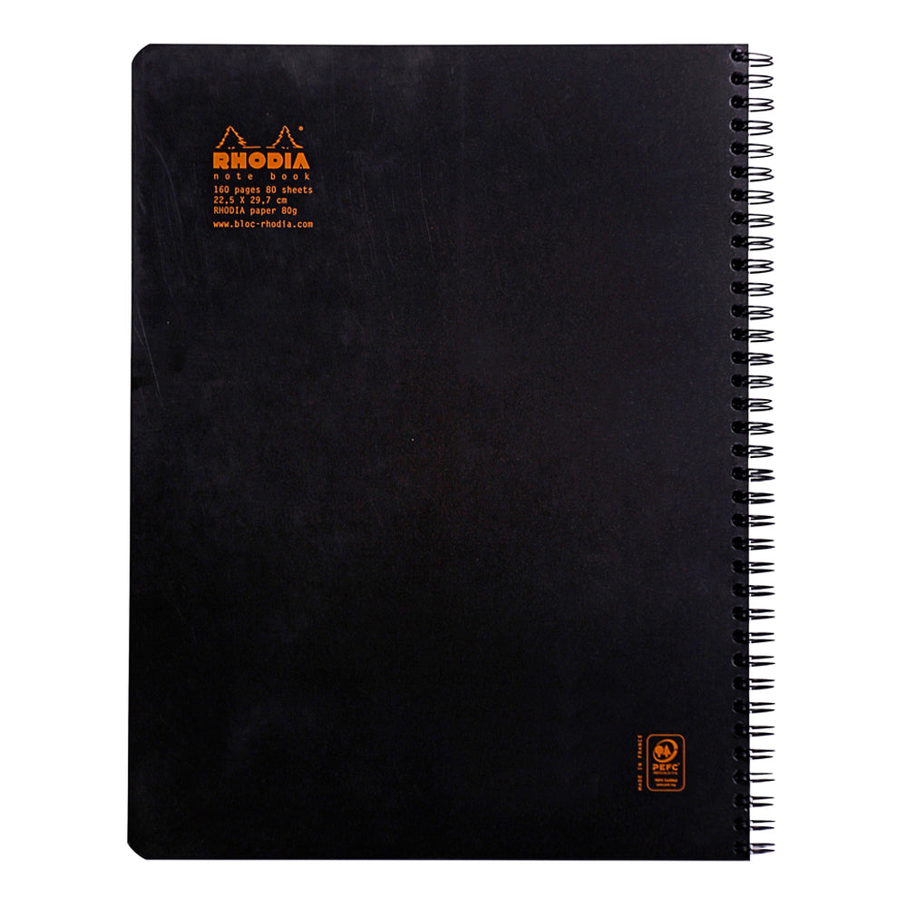 Rhodia Wirebound Notebook A4+ Grid Black