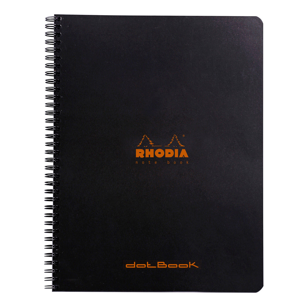 Rhodia Wirebound Notebook A4+ Dot Grid Black