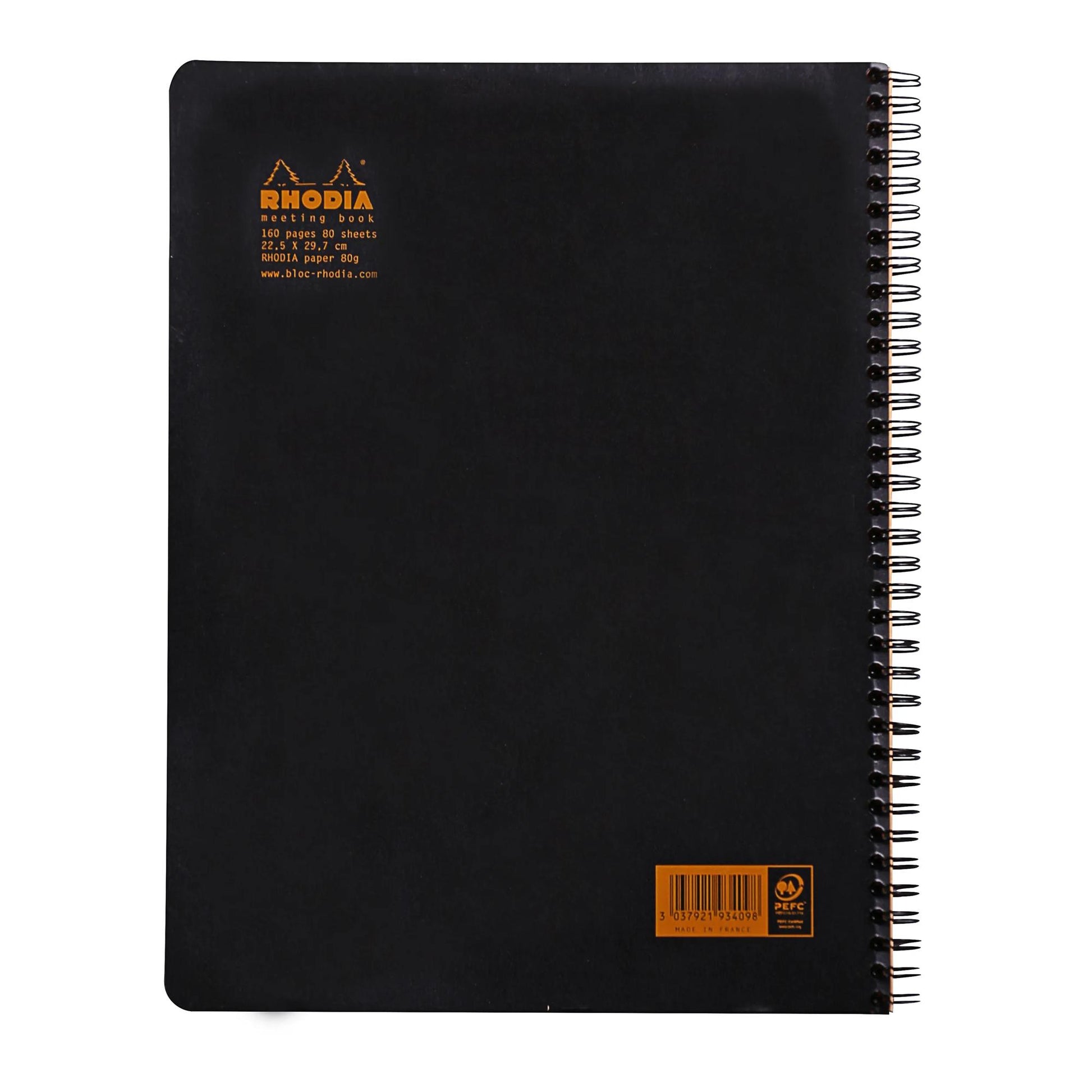 Rhodia Meeting Book Wirebound A4+ Black