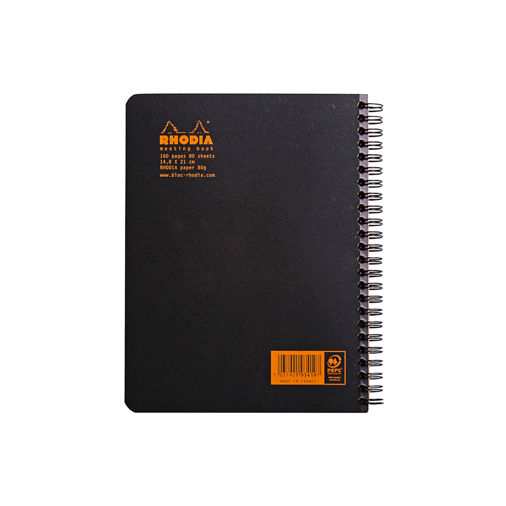Rhodia Meeting Book Wirebound A5+ Black
