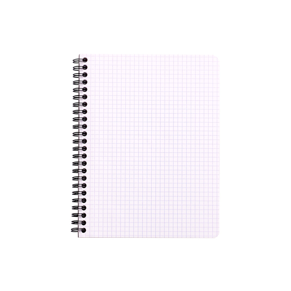 Wirebound Notebook A5+ Grid Black