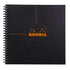 Rhodia Reverse Book Wirebound 2-in-1 Notepad & Notebook 21 x 21 cm Grid Black
