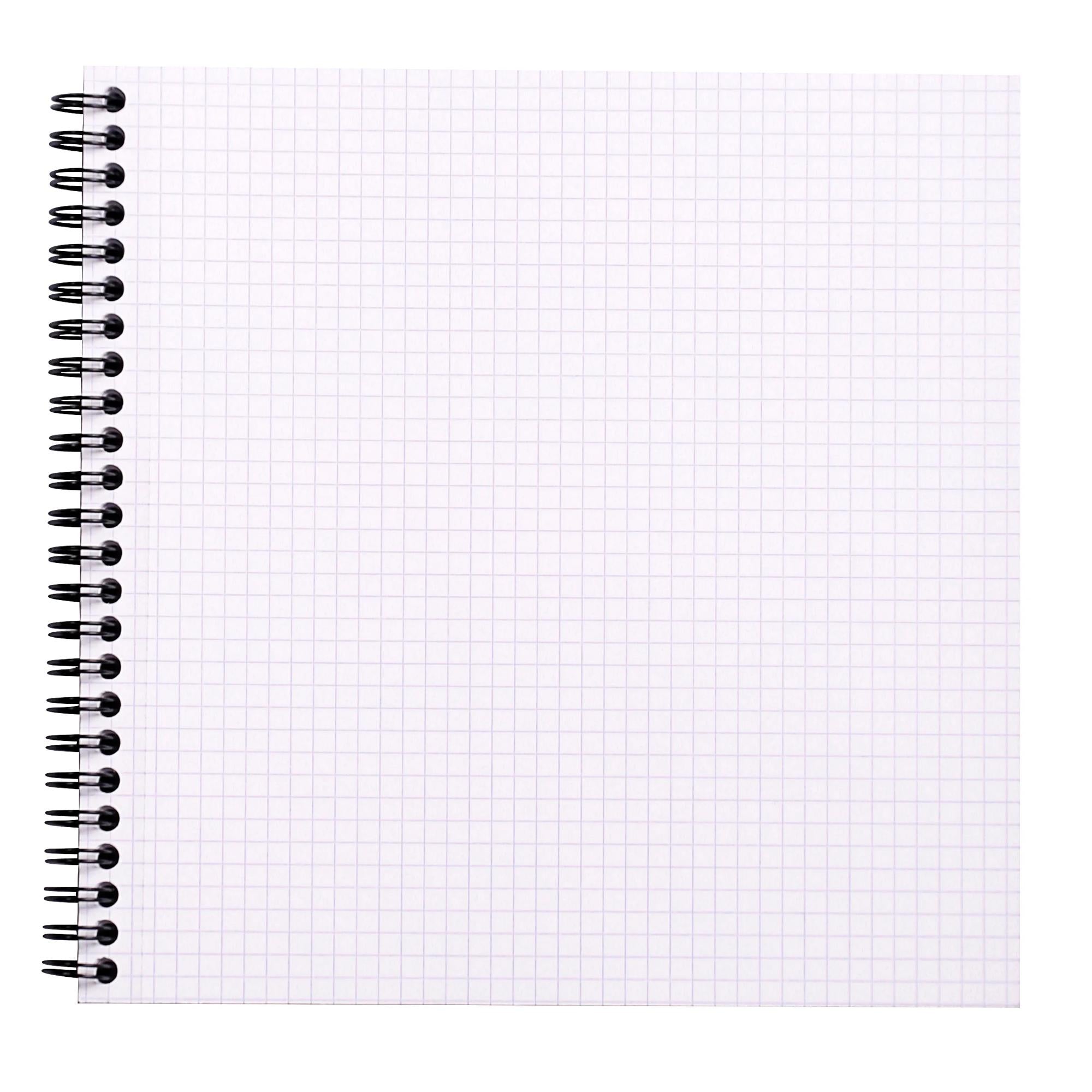Rhodia Reverse Book Wirebound 2-in-1 Notepad & Notebook 21 x 21 cm Grid Black