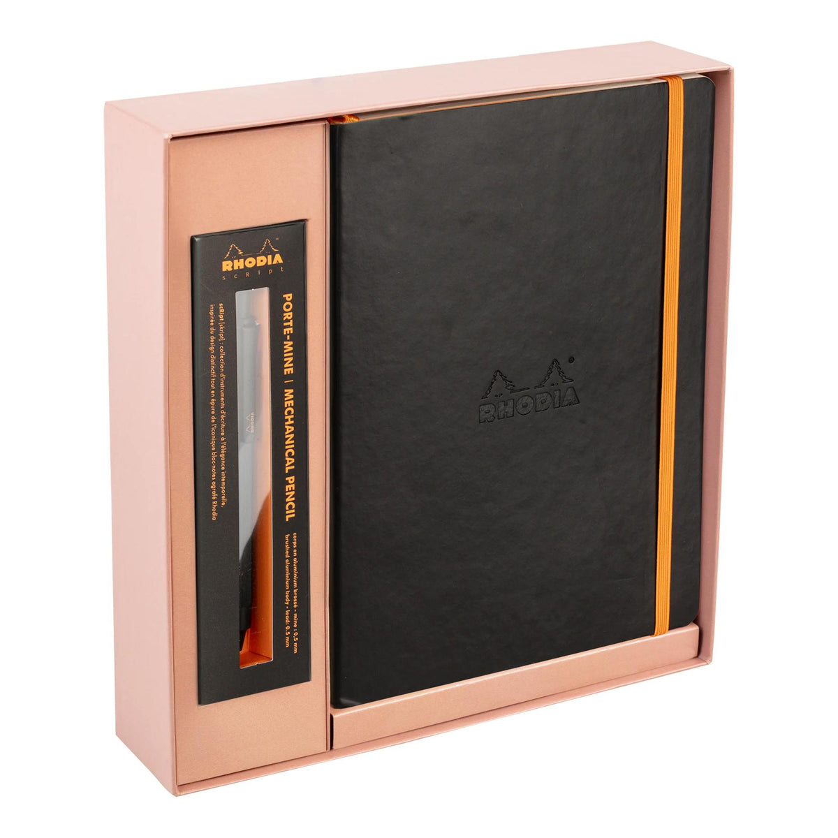 Rhodiarama Notebook & Ballpoint Pen Gift Set Black