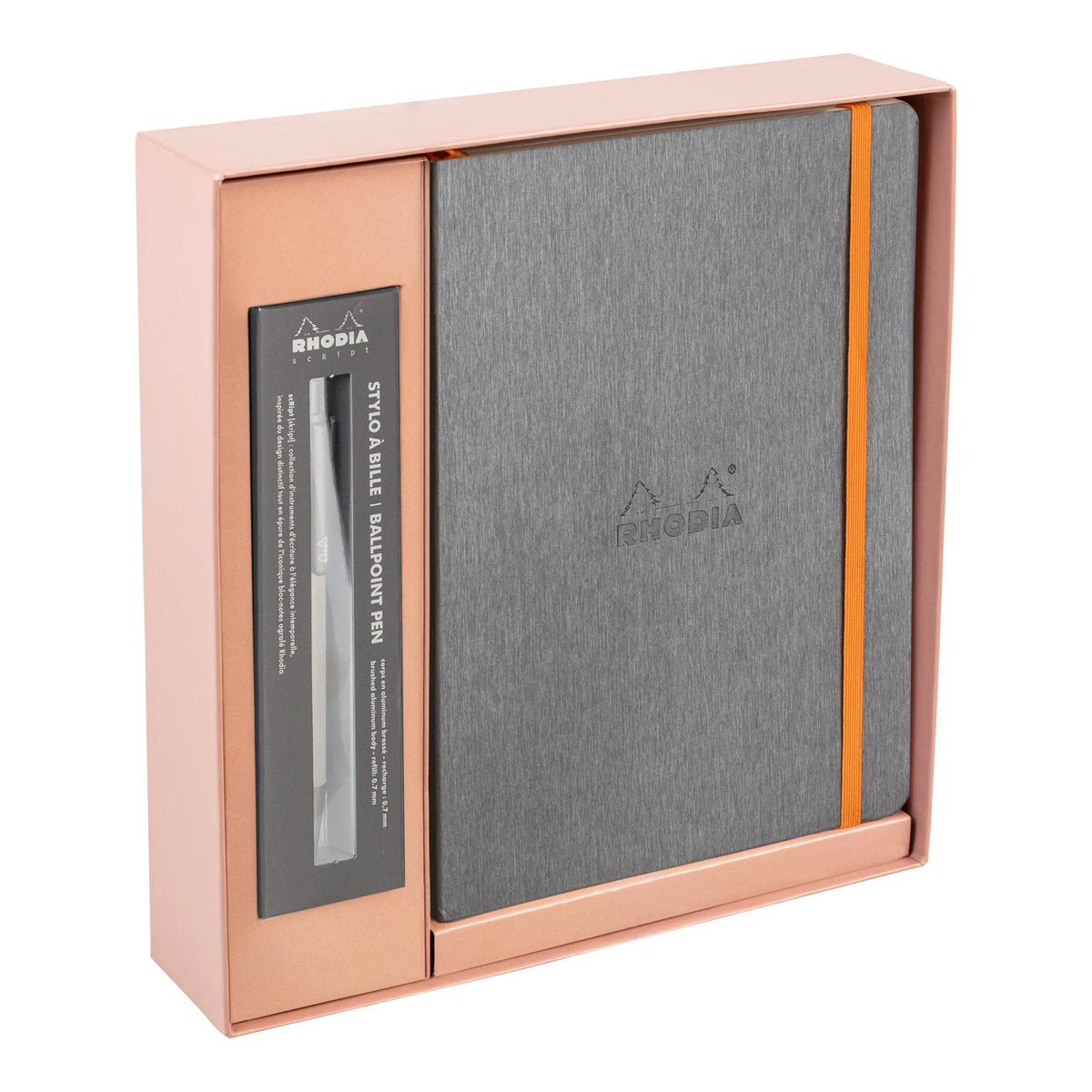 Rhodiarama Notebook & Ballpoint Pen Gift Set Titanium
