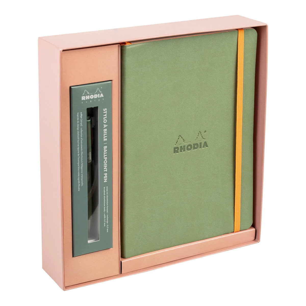 Rhodiarama Notebook & Ballpoint Pen Gift Set Sage