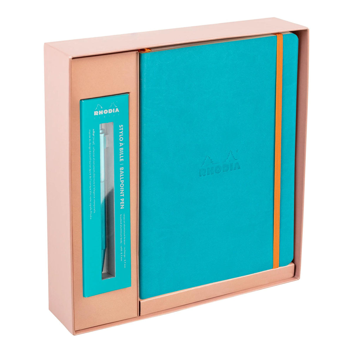 Rhodiarama Notebook & Ballpoint Pen Gift Set Turquoise