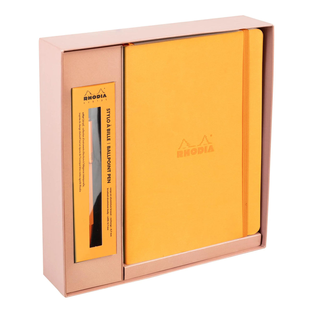 Rhodiarama Notebook & Ballpoint Pen Gift Set Orange
