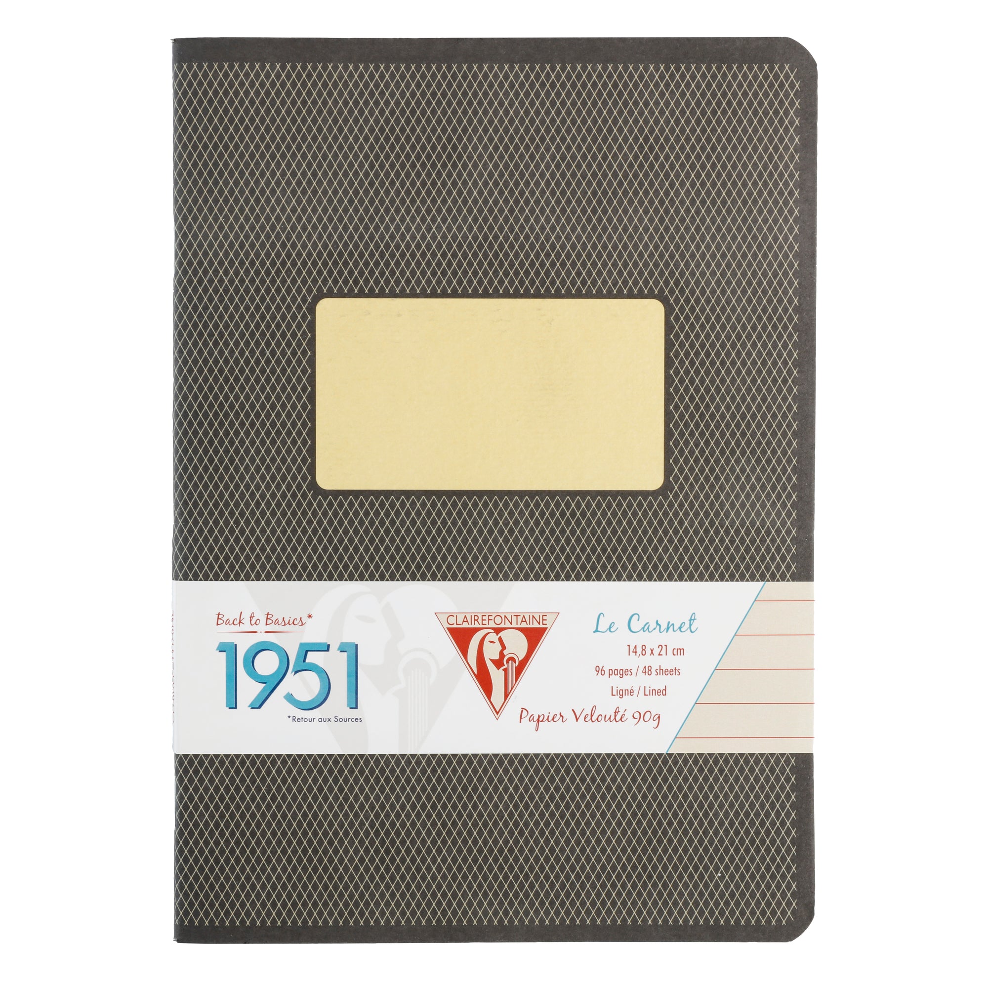 Clairefontaine 1951 Stapled Notebook A5 Lined Black