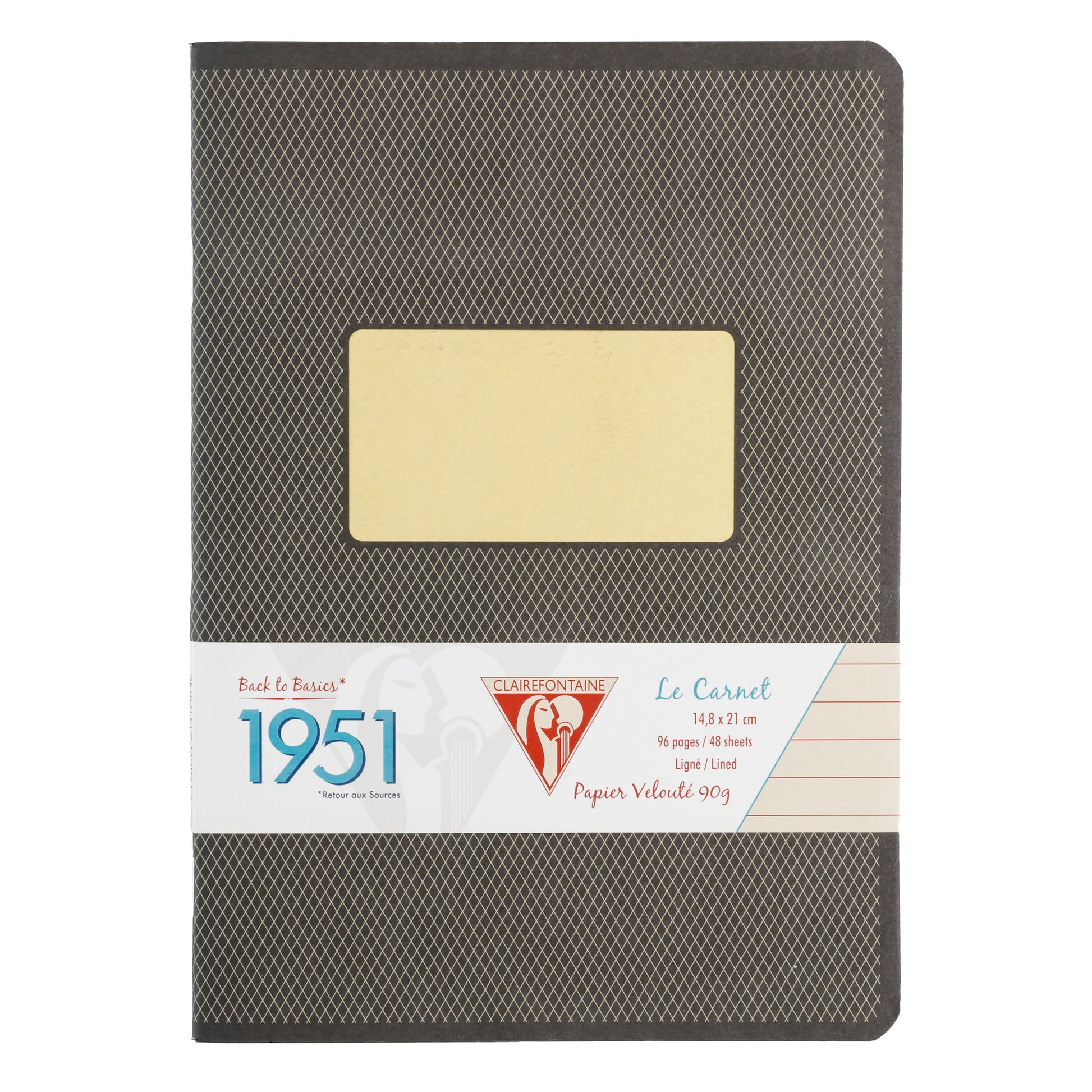Clairefontaine 1951 Stapled Notebook A5 Lined Black