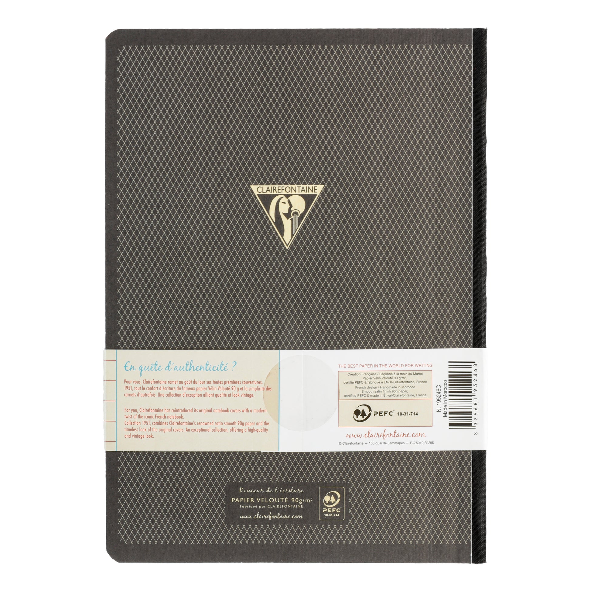 Clairefontaine 1951 Clothbound Notebook A5 Lined Black