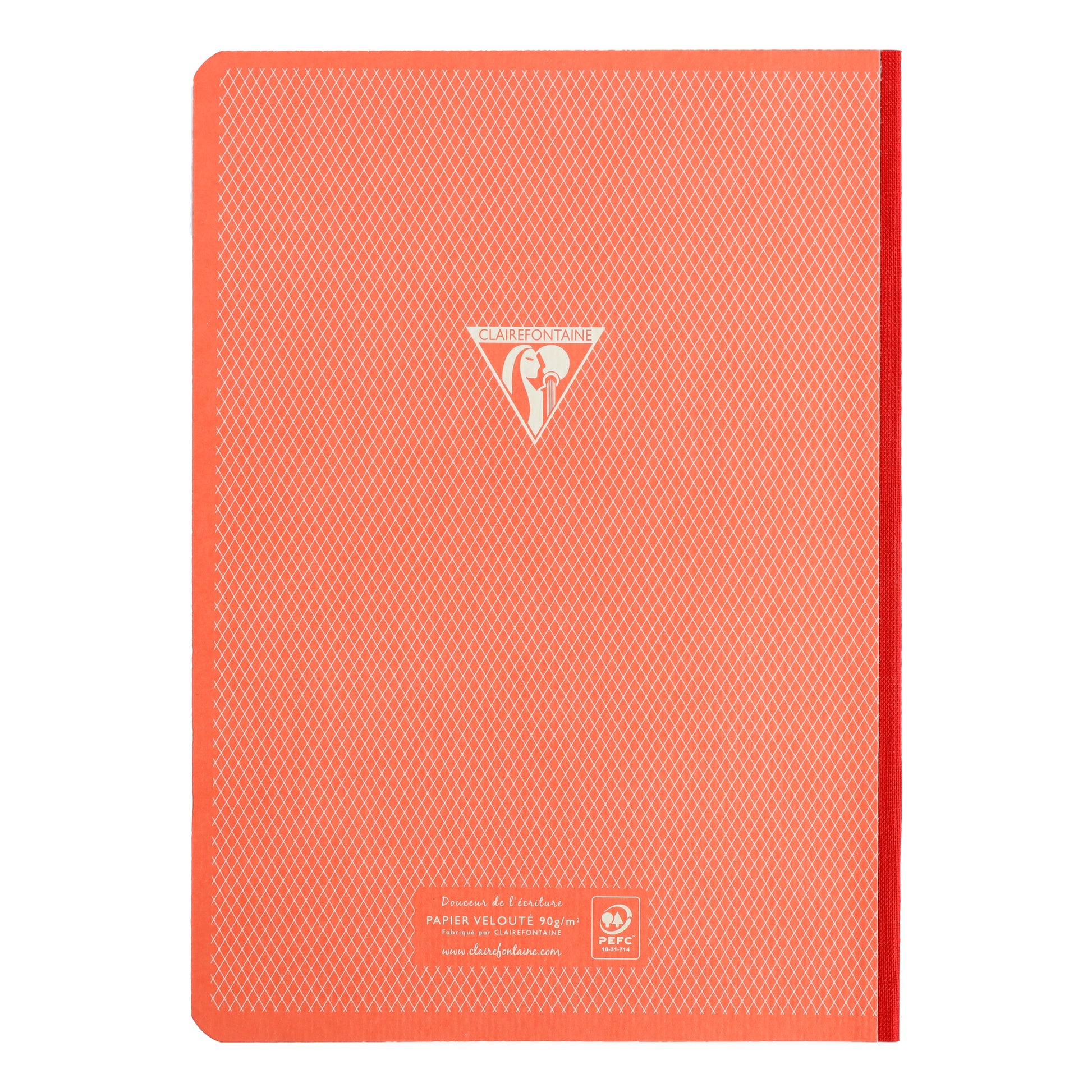 Clairefontaine 1951 Clothbound Notebook A5 Lined Red Coral