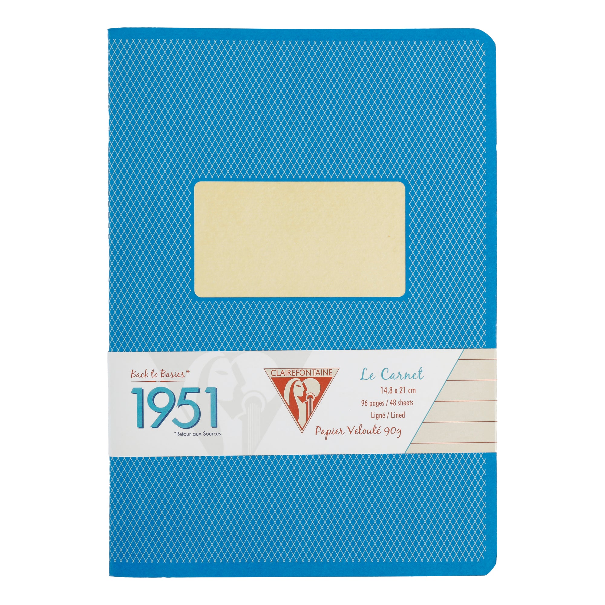 Clairefontaine 1951 Stapled Notebook A5 Lined Blue