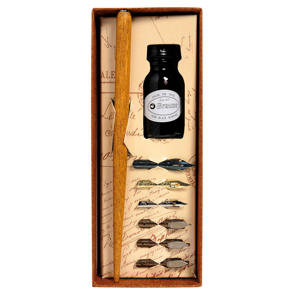 Calligraphy Set (6 Nibs) With Calligraphy Ink