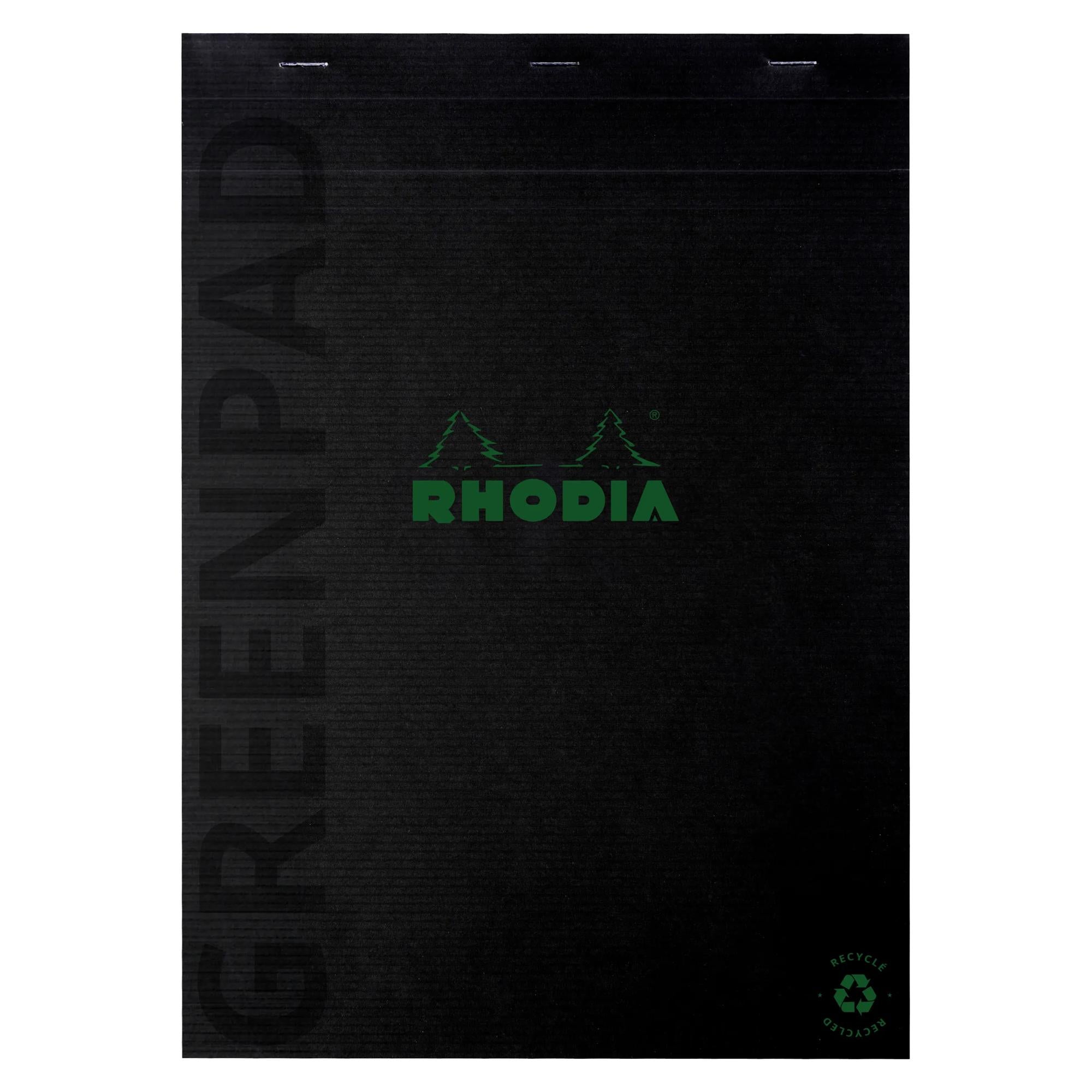 Rhodia Greenactive No. 19 Top Stapled Greenpad 100% Recycled A4+ Lined