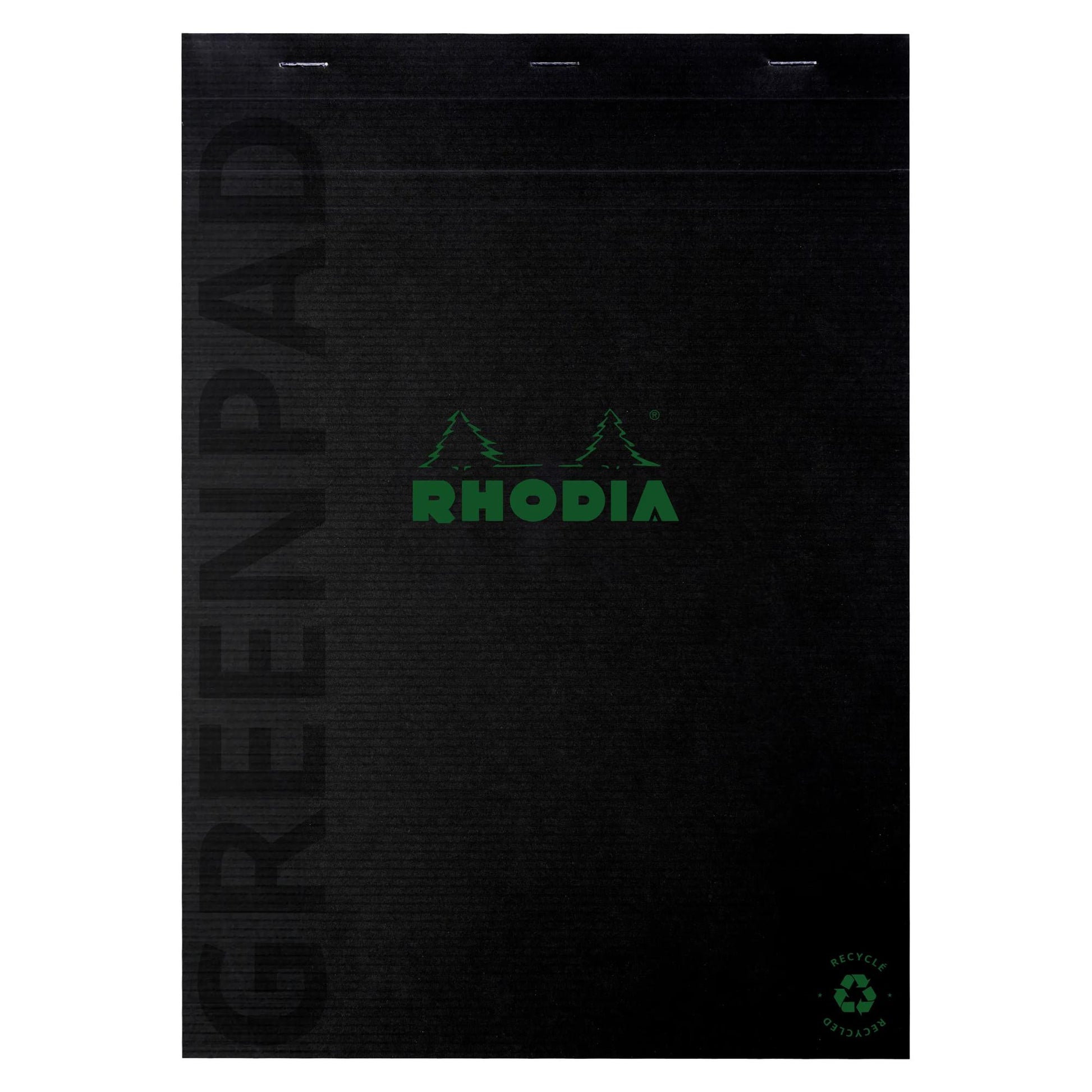 Rhodia Greenactive No. 19 Top Stapled Greenpad 100% Recycled A4+ Lined