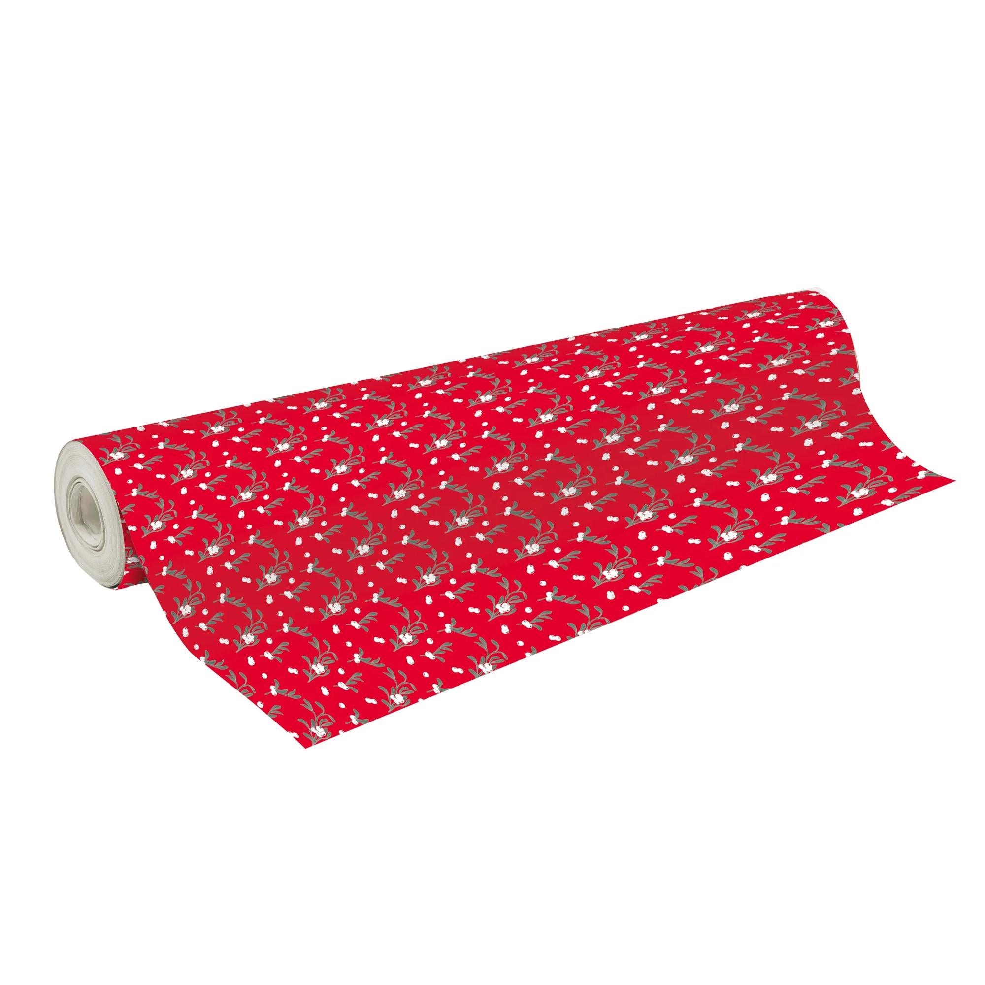 Clairefontaine Wrapping Paper Counter Roll 50 m x 70 cm Mistletoe Red