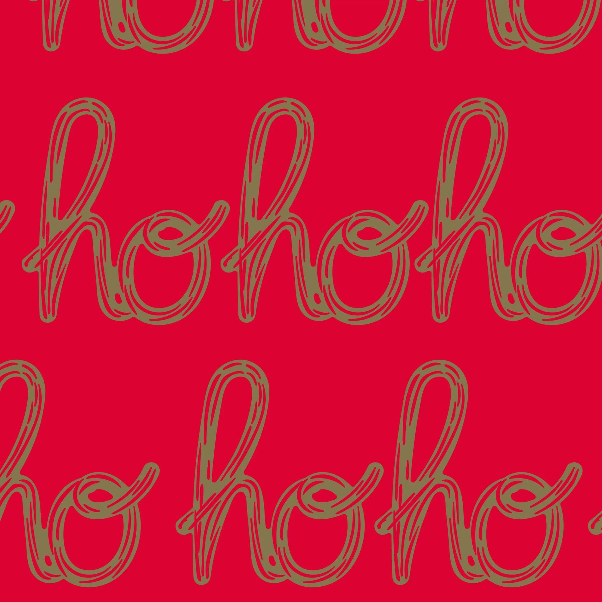 Clairefontaine Wrapping Paper Counter Roll 50 m x 70 cm Red Ho Ho Ho
