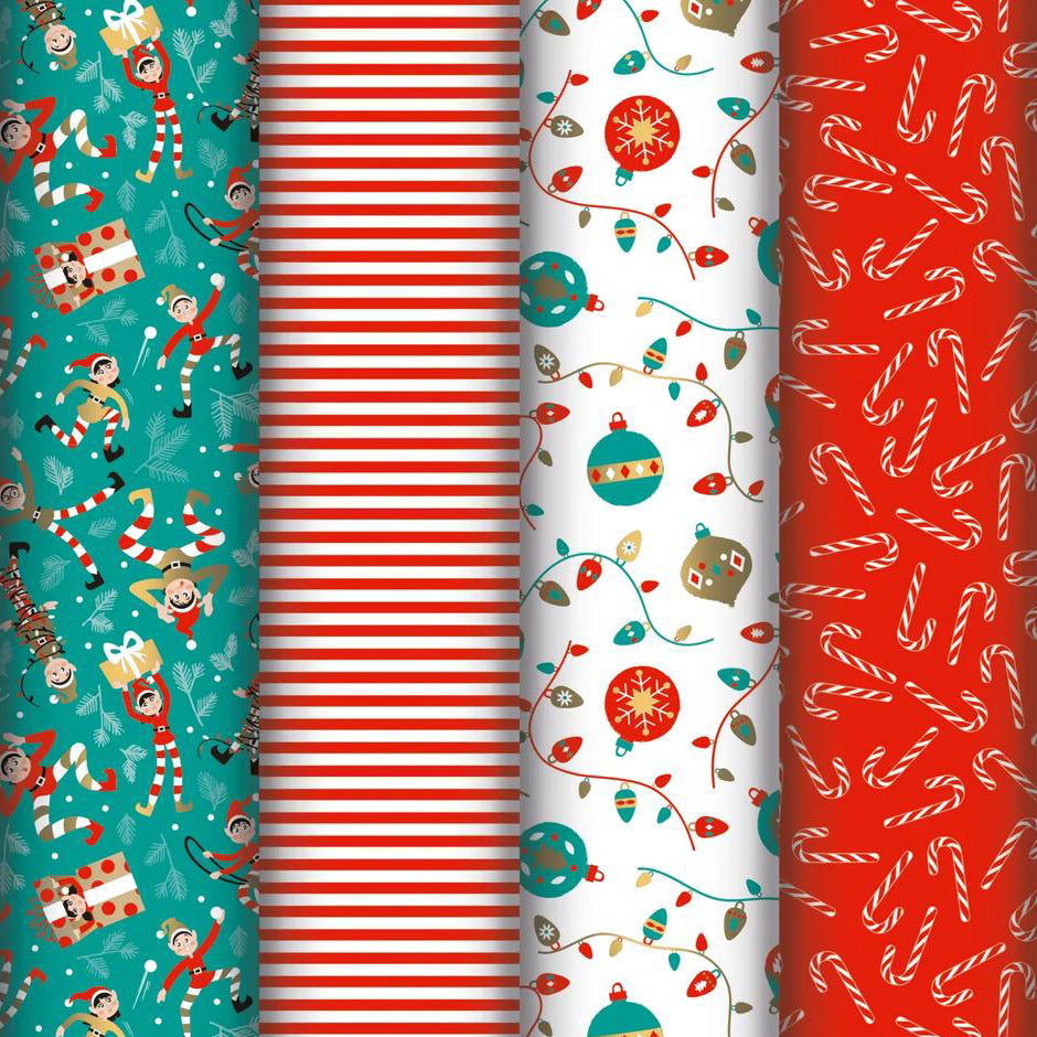 Clairefontaine Wrapping Paper Roll (2 Metres) Christmas Elves