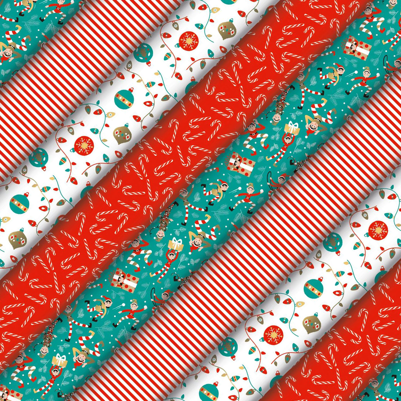 Clairefontaine Wrapping Paper Roll (2 Metres) Christmas Elves