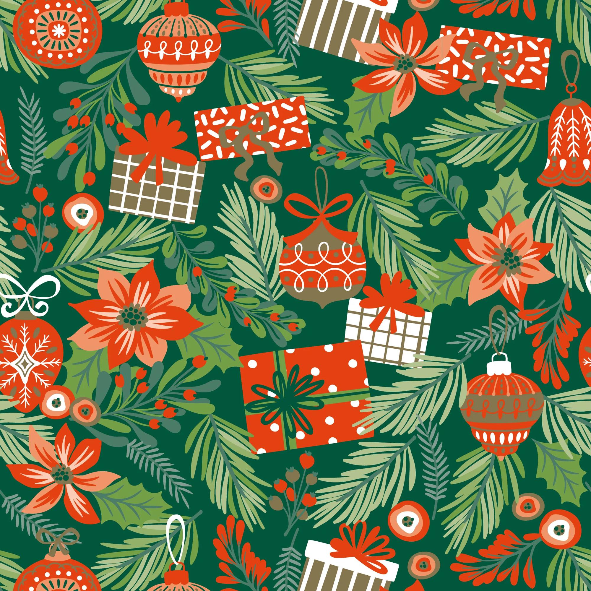 Clairefontaine Wrapping Paper Counter Roll 50 m x 70 cm Christmas Joy
