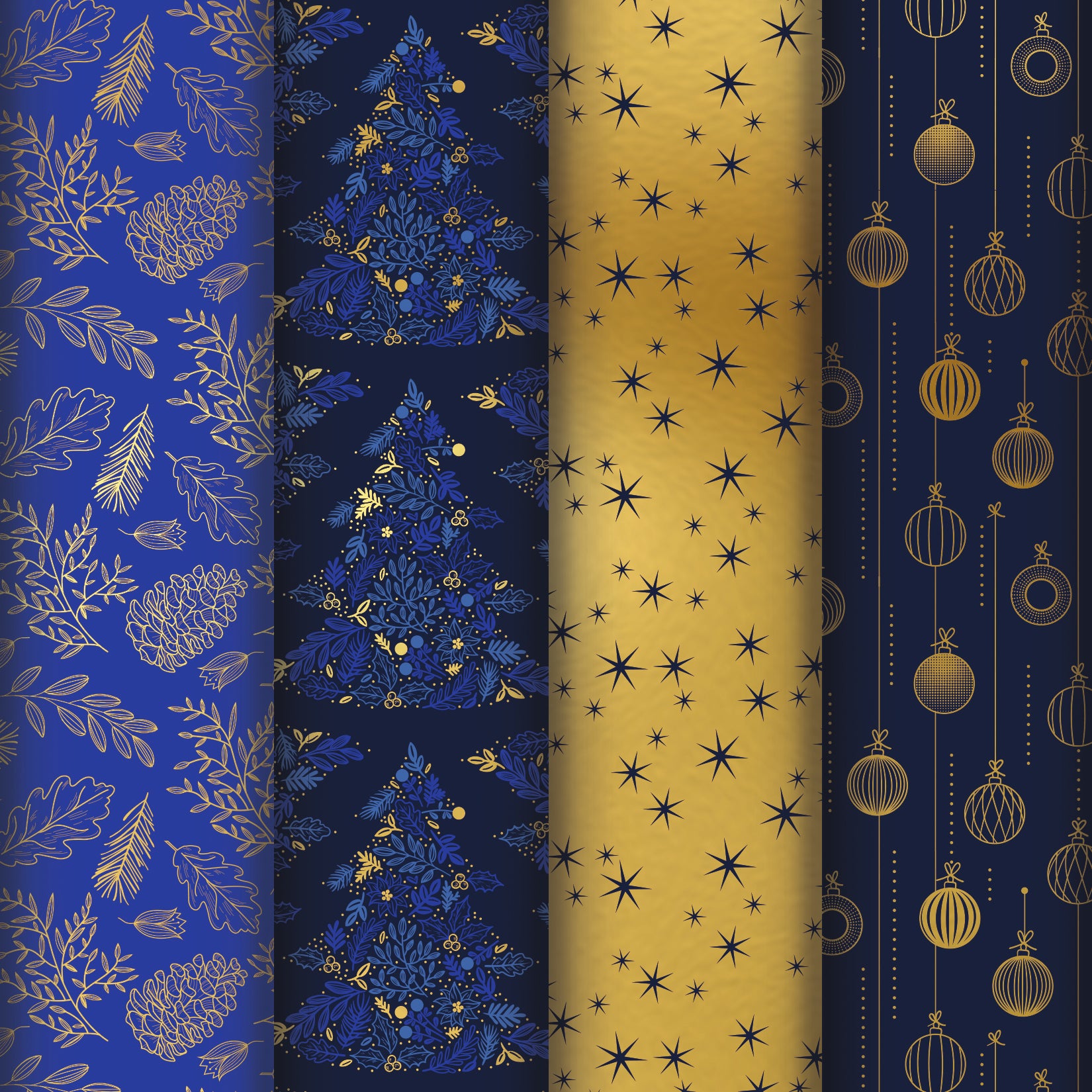 Clairefontaine Wrapping Paper Roll (2 metres) Midnight Christmas