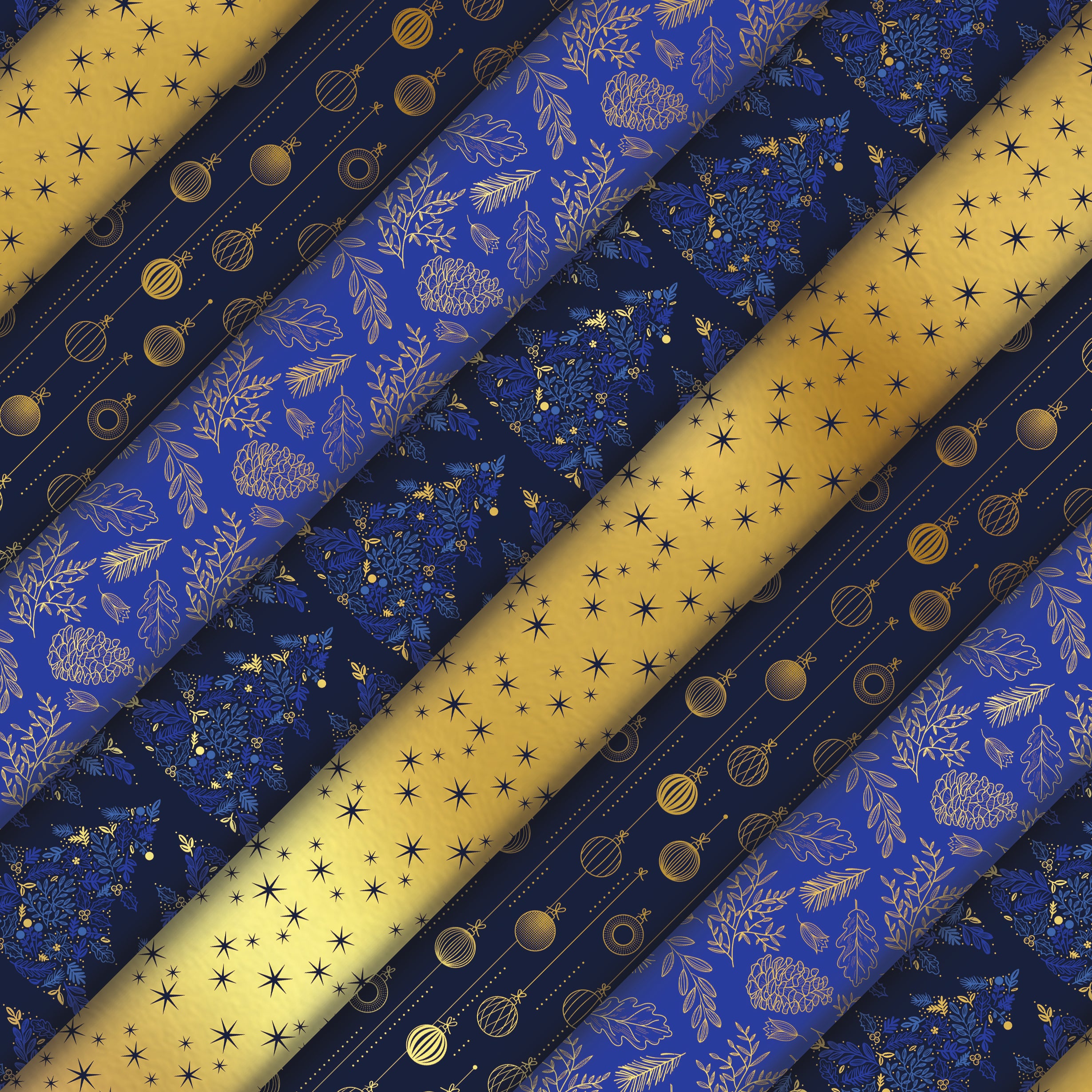 Clairefontaine Wrapping Paper Roll (2 metres) Midnight Christmas