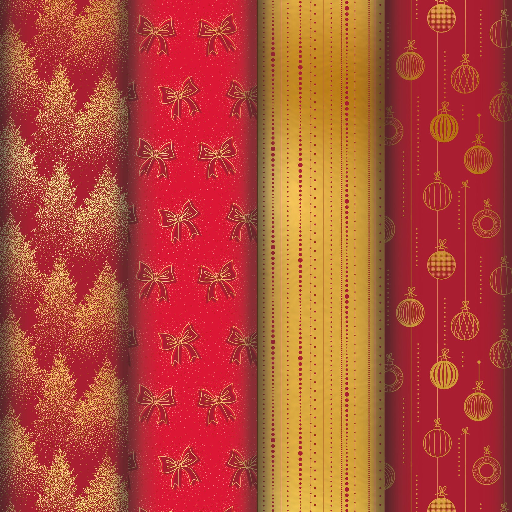 Clairefontaine Wrapping Paper Roll (2 metres) Christmas Radiance