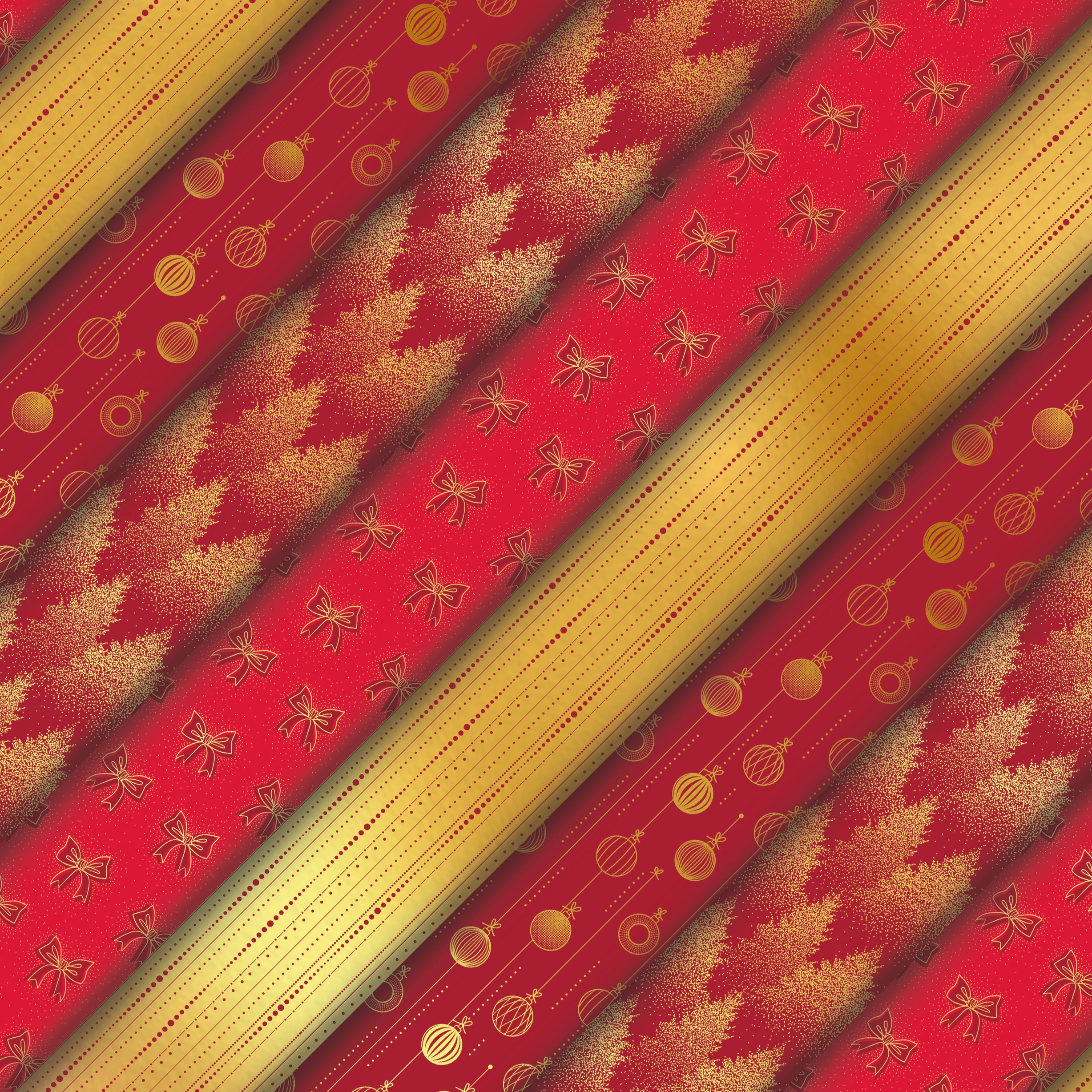 Clairefontaine Wrapping Paper Roll (2 metres) Christmas Radiance