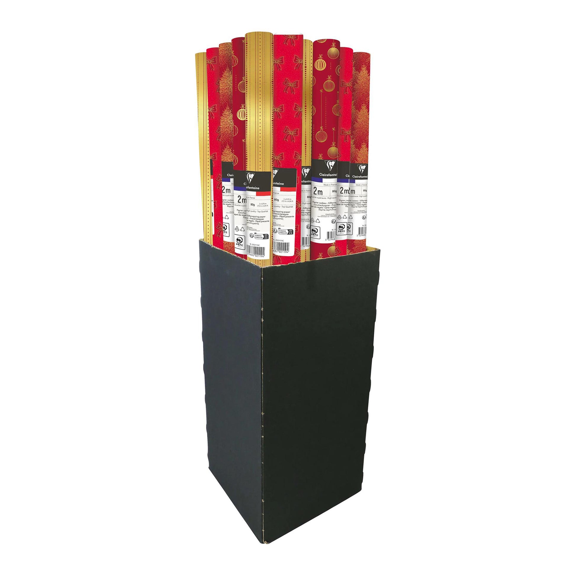 Clairefontaine Wrapping Paper Roll (2 metres) Christmas Radiance